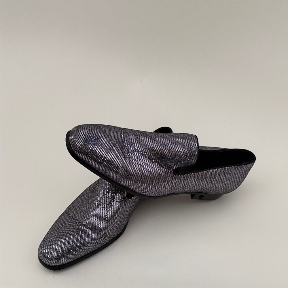 Steve Madden Shimmering Silver Loafers